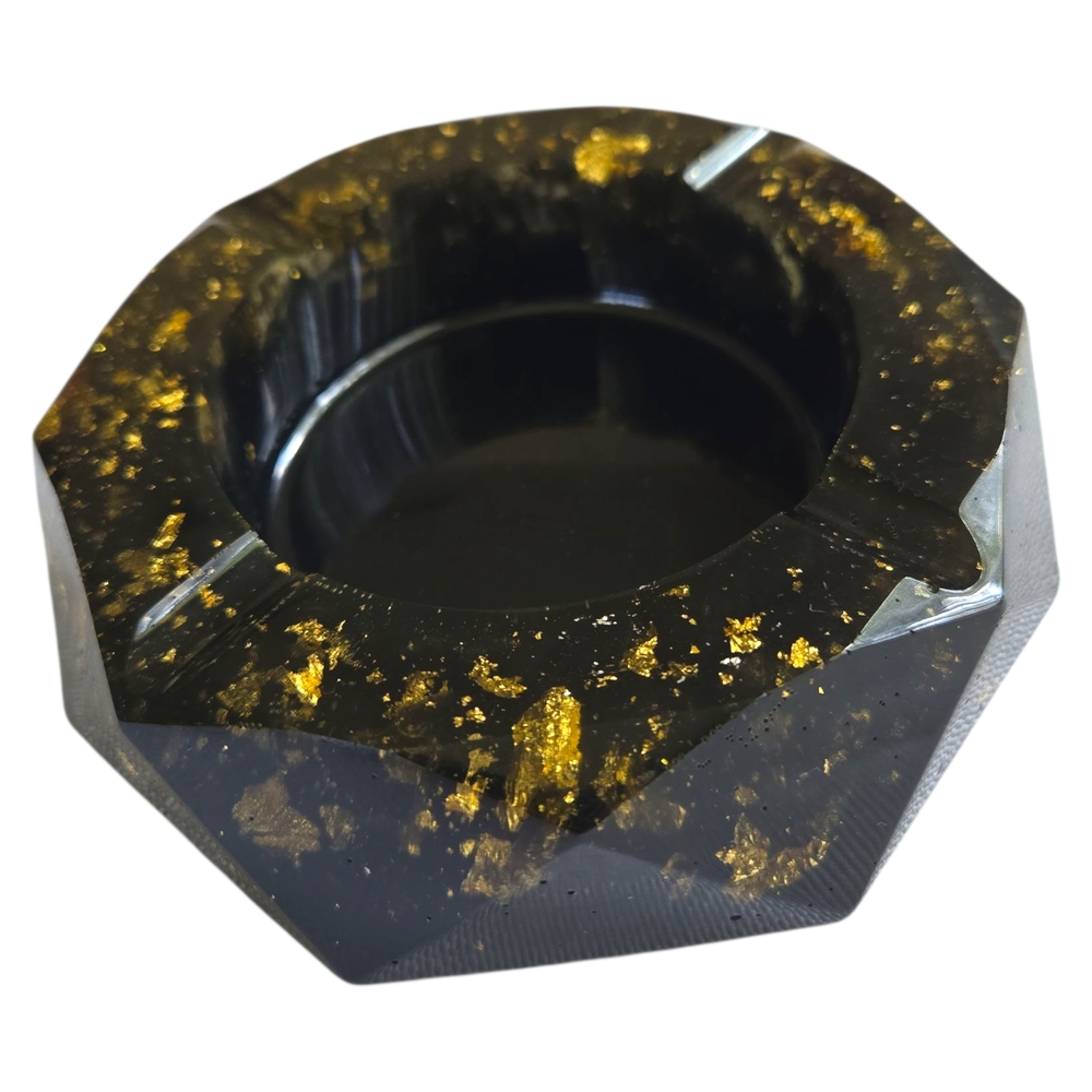 Black and Gold Elegant Ashtray